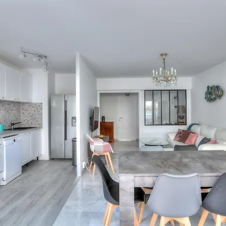 Le Sun-beach - Spacieux 3 Pieces Avec Parking A 400 M Des Plages De * 胡安莱潘